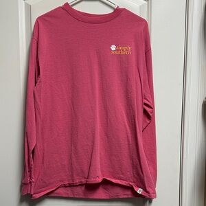 Simply Southern Fuchsia Long Sleeve Tee